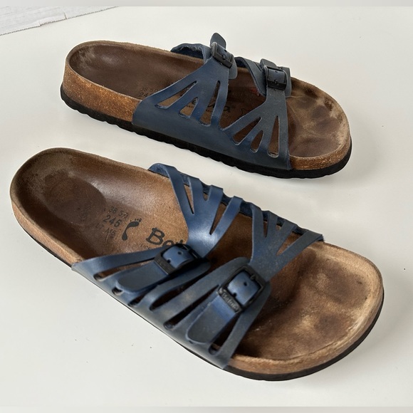 Birkenstock | Shoes | Betula By Birkenstock Granada Navy Slip On Sandals Size  38 | Poshmark